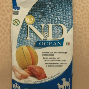 N&D Ocean – Salmón fresco, bacalao y melón cantalupo